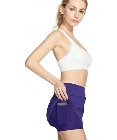 Women's Athletic Skorts Lightweight Active Tennis Skirts, Workout Running Golf Skirt with Pockets Built-in Shorts Wrap Skorts...