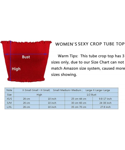 Womens Strapless Pleated Summer Sexy Bandeau Tube Crop Tops Stripe-red $10.91 Tanks