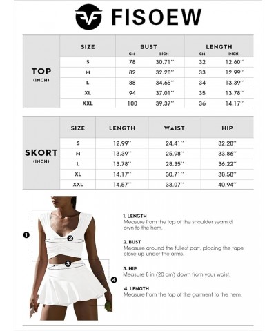 Womens 2 Piece Outfits Seamless Workout Crop Tank Tops and Tummy Control Athletic Built-in Shorts Sets White $22.94 Activewear