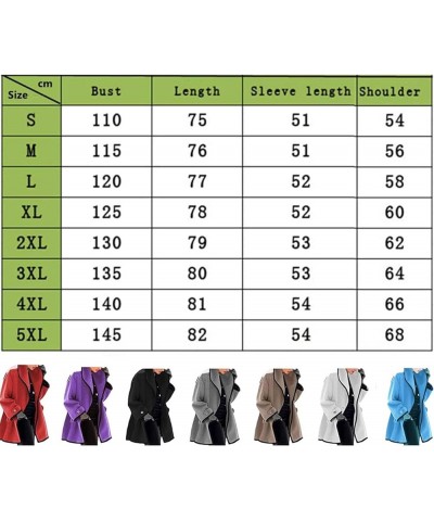 Hooded Color Block Woolen Coat, Stylish Lapel Warm Trench Coat, Long Sleeve Loose Hooded Woolen Coat For Women Red $16.45 Coats