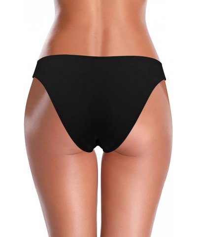 Women's Bikini Bottom Low Waisted O Rings Swimsuit Braziliazn Bathing Suit Bottom Black - Ring Side $12.97 Swimsuits