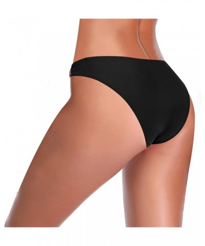 Women's Bikini Bottom Low Waisted O Rings Swimsuit Braziliazn Bathing Suit Bottom Black - Ring Side $12.97 Swimsuits