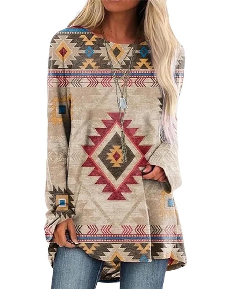 Aztec Vintage Sweatshirt for Women Casual Cowboy Pullover Shirt Western Ethnic Pattern Country Artistic Tops Aztec 06 $13.50 ...