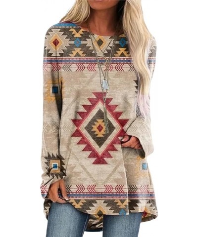 Aztec Vintage Sweatshirt for Women Casual Cowboy Pullover Shirt Western Ethnic Pattern Country Artistic Tops Aztec 06 $13.50 ...