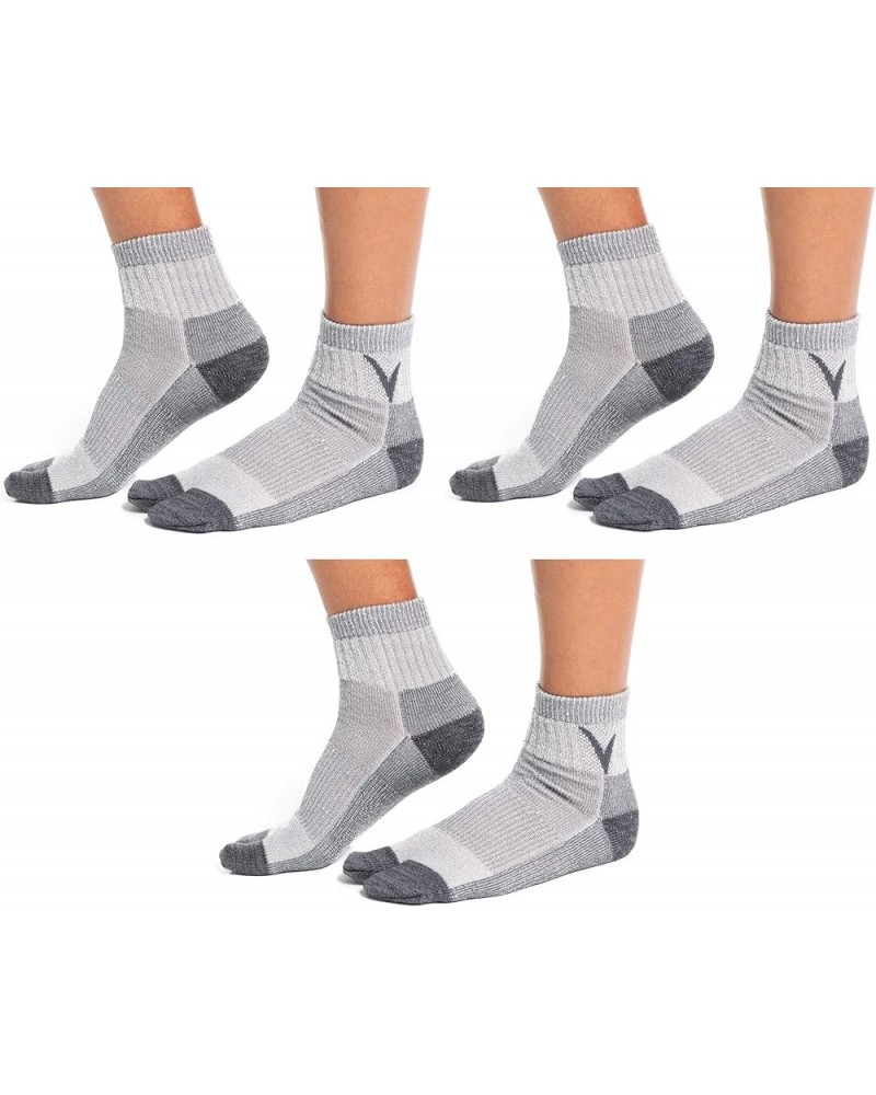 3 Pairs V-Toe Wool Warm Flip-Flop Split Toe Breathable Hiking Or Casual Size Women 9.5-11.5 Men 8.5-10.5 Light Gray $20.05 Socks