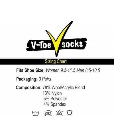 3 Pairs V-Toe Wool Warm Flip-Flop Split Toe Breathable Hiking Or Casual Size Women 9.5-11.5 Men 8.5-10.5 Light Gray $20.05 Socks