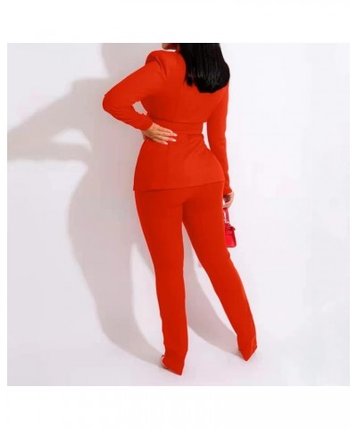 Womens Work Sweaters Business Professional Ladies Business Suits for Work Cropped Outfit Womens Tweed Suits Orange $24.51 Suits